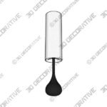 Possini Euro Moderne Droplet 62 High Mid-Century Bronze Floor Lamp - 3D Decorative