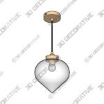 Rio Voyager Ribbed Glass Pendant Light  -3D Decorative