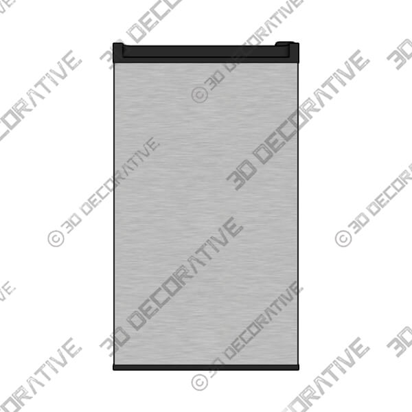 Steel GE Appliances 4.4 Cubic Feet Freestanding Mini Fridge with Freezer-3DDecorative Steel GE Appliances 4.4 Cubic Feet Freestanding Mini Fridge with Freezer - 3D Decorative