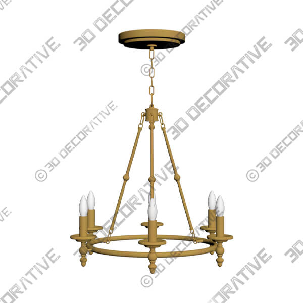 Stiffel Hartley 28 Wide Warm Antique Gold 6-Light Ring Chandelier-3DDecorative Stiffel Hartley 28 Wide Warm Antique Gold 6-Light Ring Chandelier - 3D Decorative