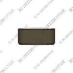 Coffee Table (2) (5) Topaz Coffee Table Soft Leather Olive + Marble Calacatta Verde Top - 3D Decorative