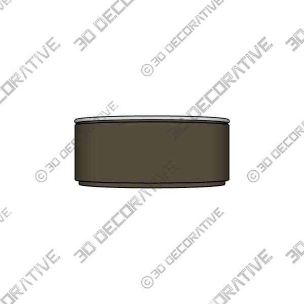 Topaz Coffee Table Soft Leather Olive + Marble Calacatta Verde Top - 3D Decorative