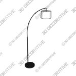 Lamp (3) 360 Lighting Cora 72 High Black Finish Modern Arc Floor Lamp - 3D Decorative