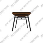 Adesso Carter 39 Wide Metal Leg and Walnut Wood Modern Bench - 3D Decorative