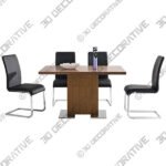 Amanda Set of 2 Black Side Chairs - 3D Decorative