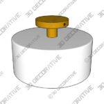 Amelie Opal Glass Flush Ceiling Light - 3D Decorative