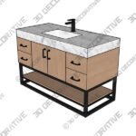 Annice 48” Single Bathroom Vanity - 3D Decorative