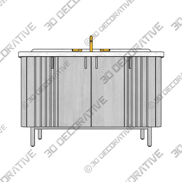 Avanity BLAKELY-VS49-GO Blakely 49 Inch Single Vanity Combo In Gray Oak-3DDecorative Avanity BLAKELY-VS49-GO Blakely 49 Inch Single Vanity Combo In Gray Oak - 3D Decorative