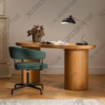 Baarlo Oak Desk - 3D Decorative