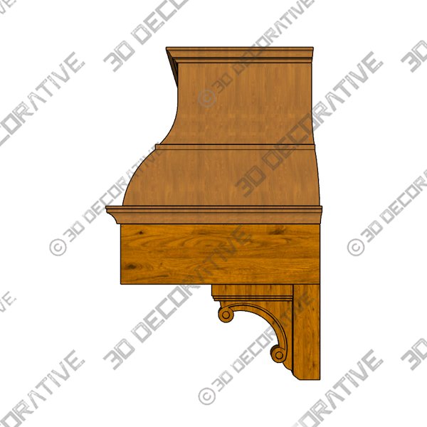 Birmingham BDP1 with corbels & plinths Series RANGE HOOD - 3D Decorative