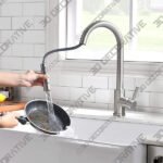 Brushed Nickel APPASO Pull Down Kitchen Faucet - 3D Decorative