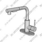 Faucet (3) (6) Brushed Nickel APPASO Pull Out Kitchen Faucet (Part number - 3D Decorative
