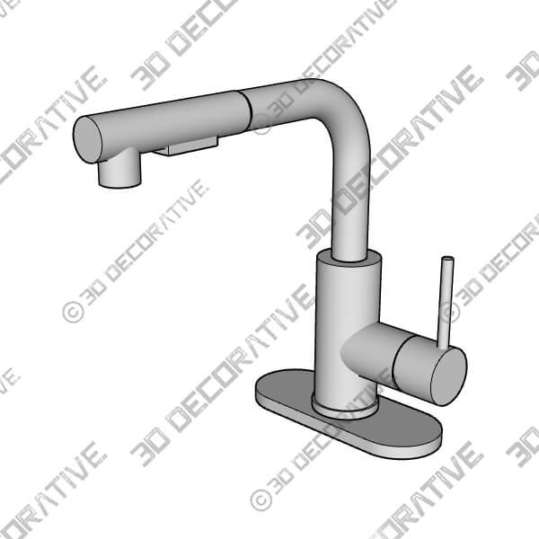 Brushed Nickel APPASO Pull Out Kitchen Faucet (Part number - 3D Decorative