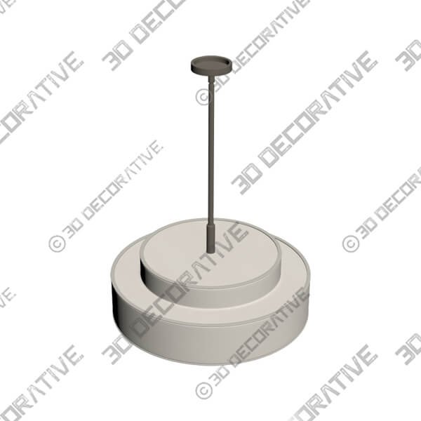 Brushed Nickel Arianny 5 - Light Dimmable Drum Chandelier - 3D Decorative