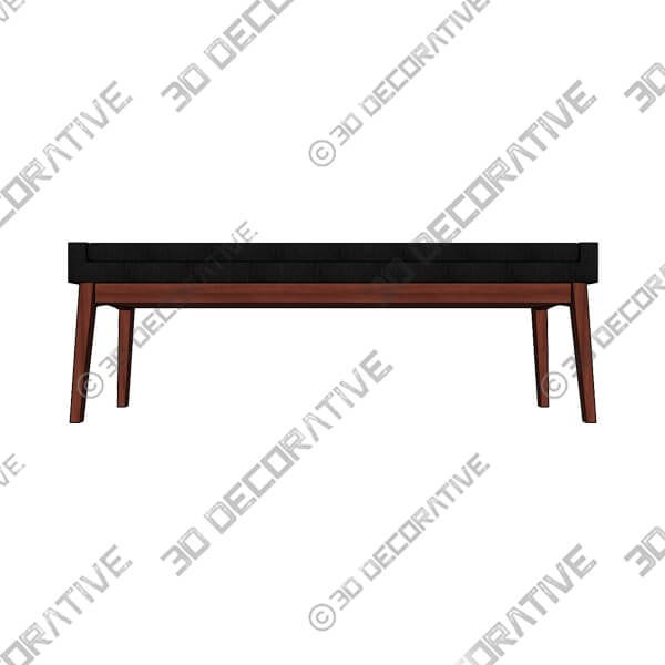 Chantel Licorice 56 Bench - 3D Decorative