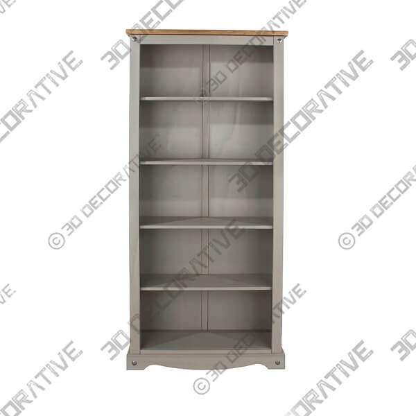 Corona Grey Tall Bookcase - 3D Decorative