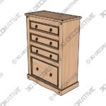 Book Case (1) (5) Corona Pine Low Bookcase - 3D Decorative