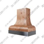 Dalton D with stainless baffle base Range hood - 3D Decorative