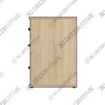 Edison Storage Cabinet, Oak Effect - 3D Decorative