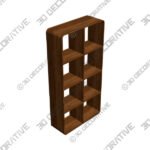 Elements Bent Ply Bookcase Shelving Unit - 3D Decorative
