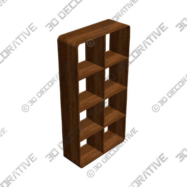 Elements Bent Ply Bookcase Shelving Unit - 3D Decorative