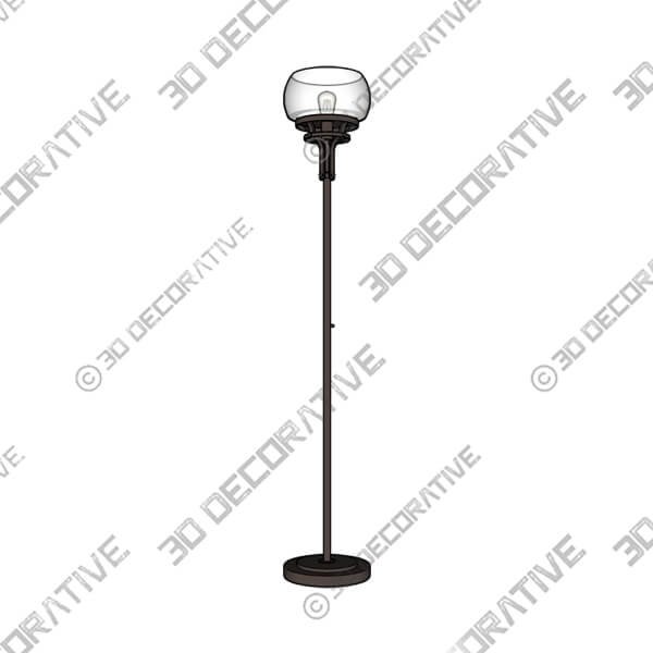 Franklin Iron Works Luz 72 12 Industrial Bronze Torchiere Floor Lamp - 3D Decorative