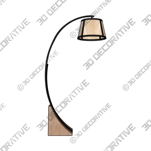 Franklin Iron Works Oak River Rustic Farmhouse Arc Floor Lamp - 3D Decorative