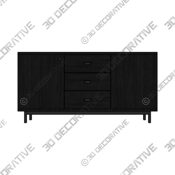 Fulton Large Sideboard - 3D Decorative