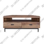 Fulton Pine Effect Corner TV Unit for TVs up to 50 - 3D Decorative