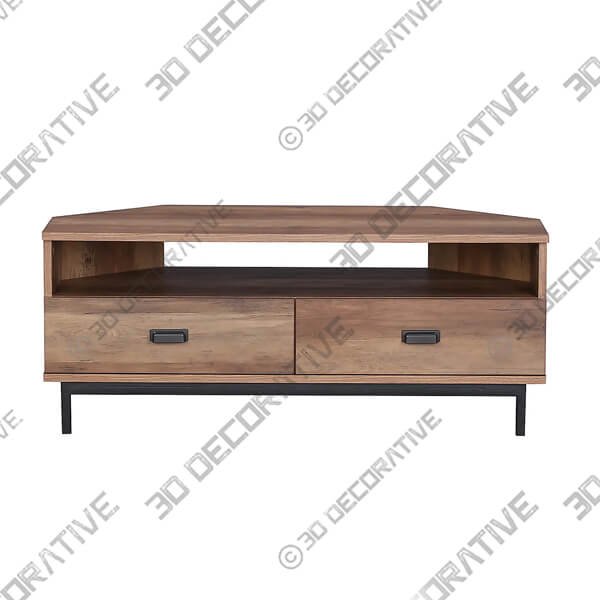 Fulton Pine Effect Corner TV Unit for TVs up to 50 - 3D Decorative