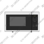 GE Appliances 0.9 Cubic Feet Countertop Microwave - 3D Decorative