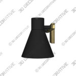 Vanity Light (3) (3) Gold Byers 3 - Light Dimmable Vanity Light - 3D Decorative