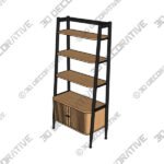 Hansen Storage Ladder Bookcase - 3D Decorative