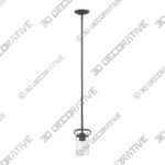 Hinkley Casa Collection One Light Pendant Olde Black - 3D Decorative