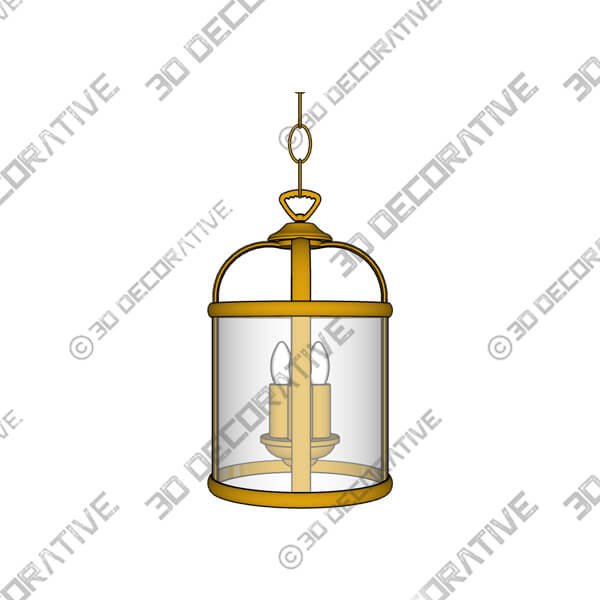 Hurricane 3 Light Pendant Antique Brass Ceiling Fitting - 3D Decorative