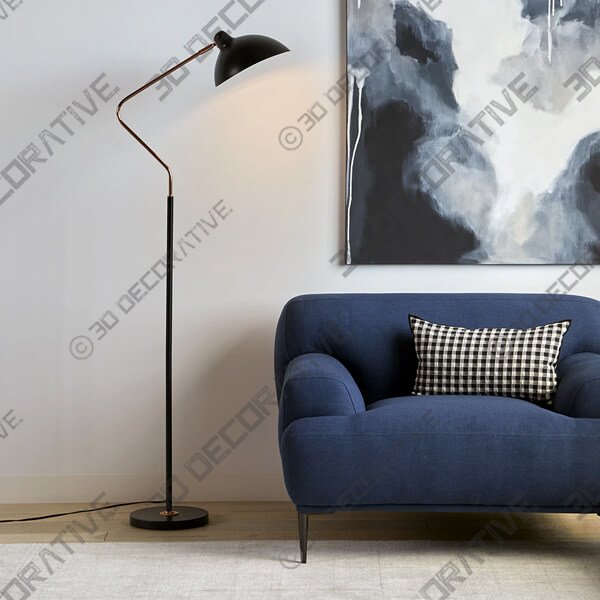 Leap Black Floor Lamp - 3D Decorative