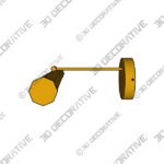 LED Bath Bar Gold - 3D Decorative