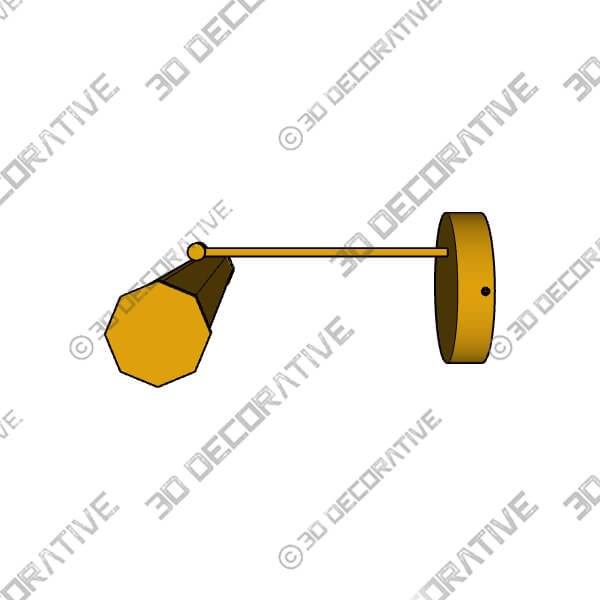 LED Bath Bar Gold - 3D Decorative