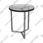 Linda 22 Wide Clear Acrylic Round Modern Accent Table - 3D Decorative
