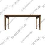Madera Oak 71 Desk - 3D Decorative