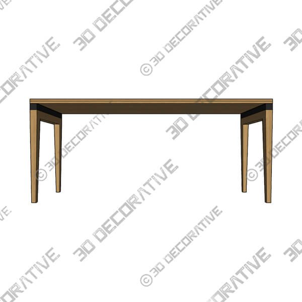 Madera Oak 71 Desk - 3D Decorative