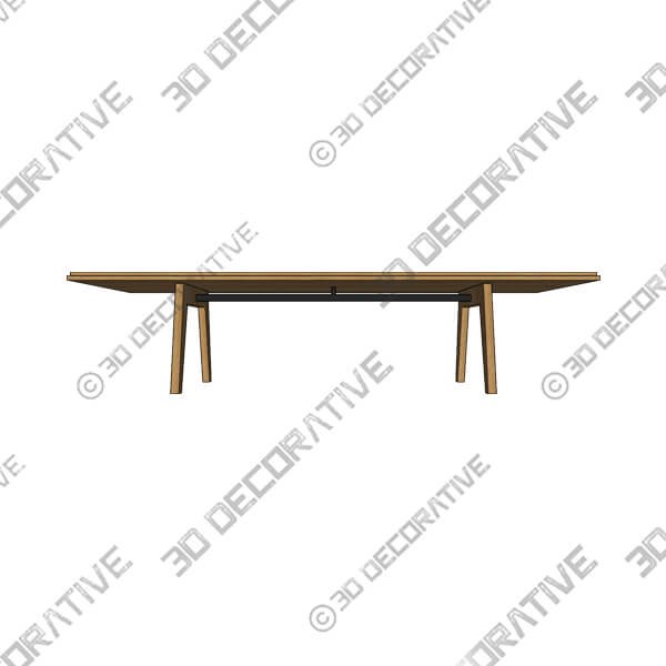 Madera Oak Dining Table, Extendable - 3D Decorative