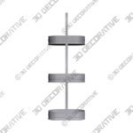 Caddy (2) Metal 3 Tier Bathroom Caddy - 3D Decorative