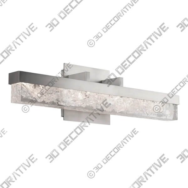 Minx 21 Wide LED Bath Bar with Reclaimed K5 Crystal Shade-3DDecorative Minx 21 Wide LED Bath Bar with Reclaimed K5 Crystal Shade - 3D Decorative