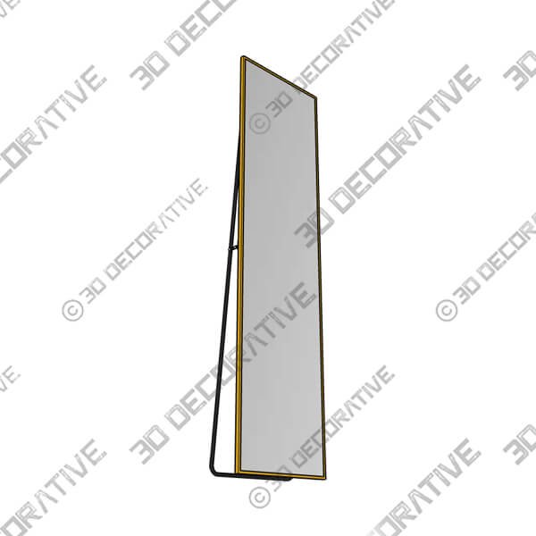 Mirta Rectangle Metal Full Length Mirror - 3D Decorative