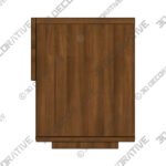Nera Walnut 1-Drawer Nightstand - 3D Decorative
