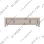 Olney Stone Extra Wide TV Unit for TVs up to 80 - 3D Decorative