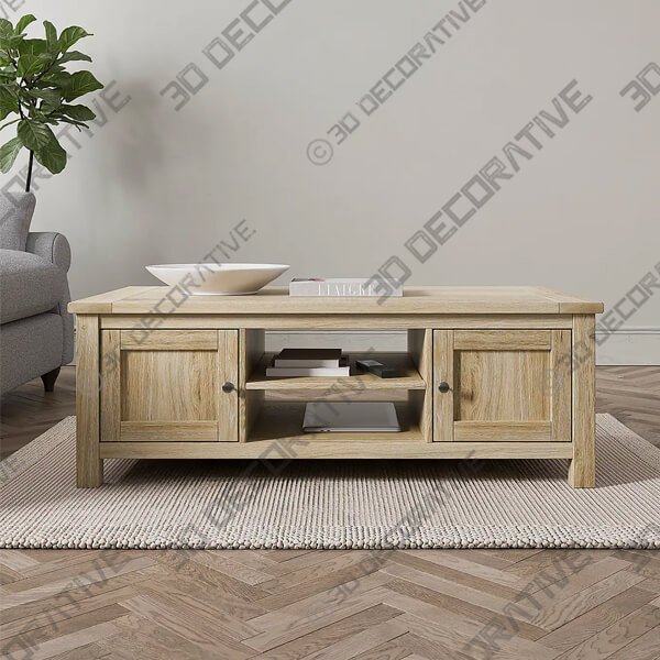 Olney Storage Coffee Table - 3D Decorative