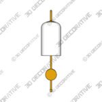 Palazzo Gold Effect Easy Fit Plug In Wall Light - 3D Decorative