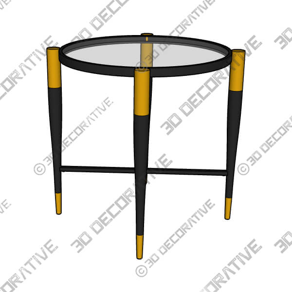 Peter Matte Black and Gold End Table-3DDecorative Peter Matte Black and Gold End Table - 3D Decorative